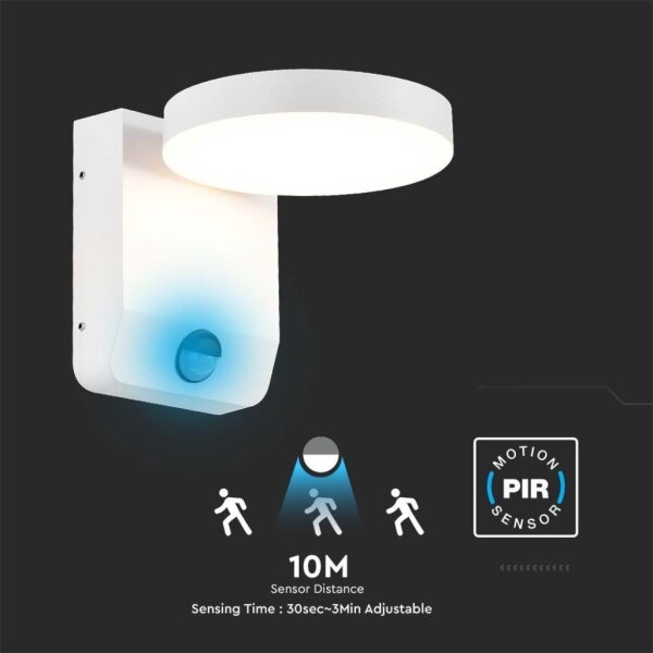 LED Vonkajšie nástenné svietidlo so senzorom LED/17W/230V 4000K biela