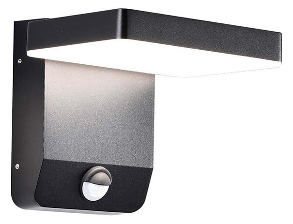 LED Vonkajšie nástenné svietidlo so senzorom LED/17W/230V 3000K čierna