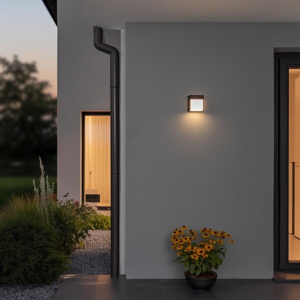 Brilagi - LED Vonkajšie nástenné svietidlo TERNI LED/12W/230V antracit IP44