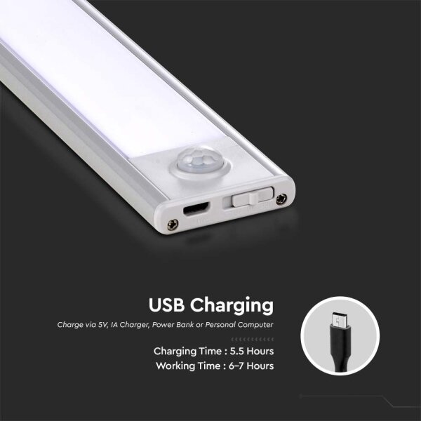 LED Podlinkové svietidlo so senzorom LED/2W/5V 4000K 2200 mAh