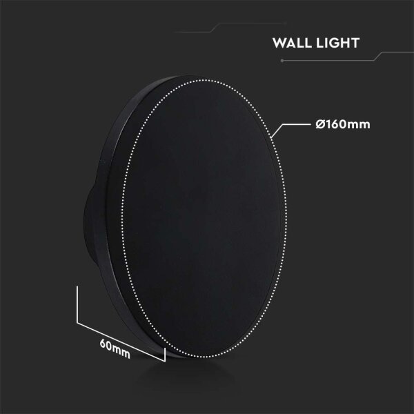 LED Vonkajšie nástenné svietidlo LED/12W/230V 3000K IP65 čierna