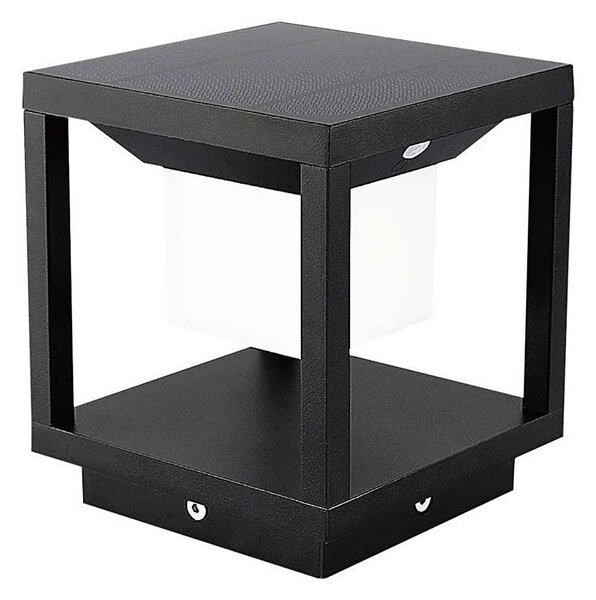LED solárne svietidlo so senzorom LED/2W/5,5V 3000K IP65 2600 mAh čierne