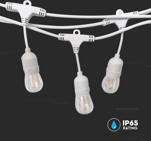 Vonkajšia reťaz STRING 15xE27/40W/230V 15m IP65