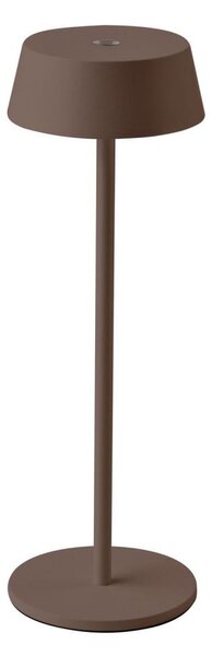 LED Vonkajšia stmievateľná dotyková dobíjacia stolná lampa LED/2W/5V IP54 hnedá