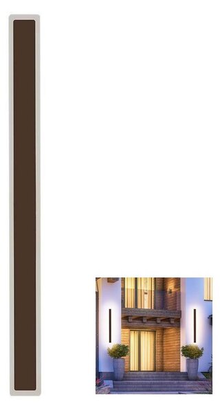 LED Vonkajšie nástenné svietidlo LED/17W/230V 3000K IP65 hnedá