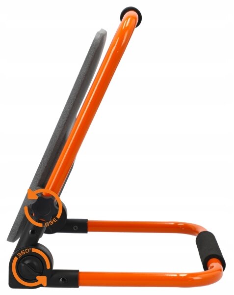Nabíjateľný LED reflektor so stojanom, 50 W, 3,2 V, 4500 K, 5000 mAh, IP65, oranžový