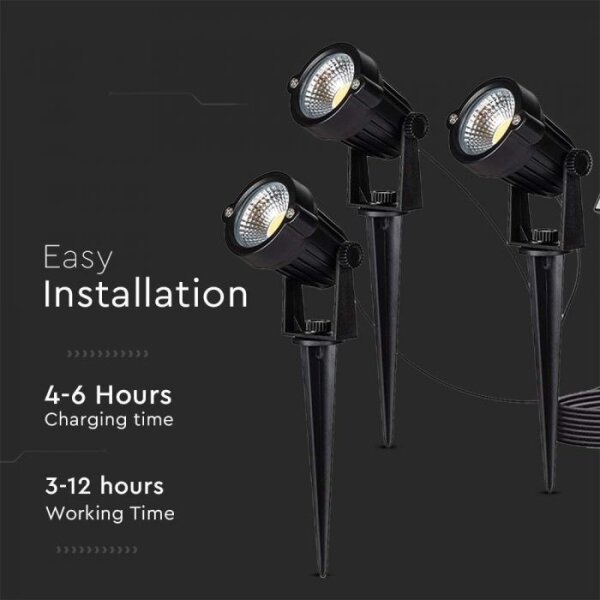 SADA 3x LED Vonkajšia solárna lampa 3xLED/1,2W/3,7V IP65 3000K 4000 mAh