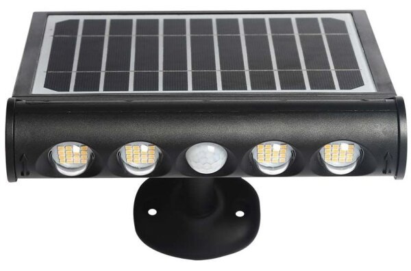 LED solárne nástenné svietidlo so senzorom LED/8W/3,7V IP65 3000K 4000 mAh