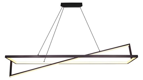 LED Stmievateľný luster na lanku LED/45W/230V 3000K 114 cm čierna