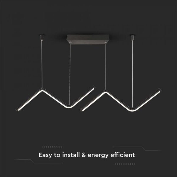 LED Luster na lanku LED/12W/230V 4000K čierna