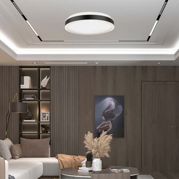 LED Stropné svietidlo LED/18W/230V 4000K pr. 35 cm čierna