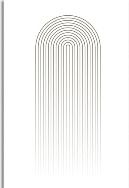 Obraz minimalistická dúha Mid-Century