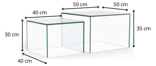 Actona Sada 2 ks konferenčných stolíkov Dice číra