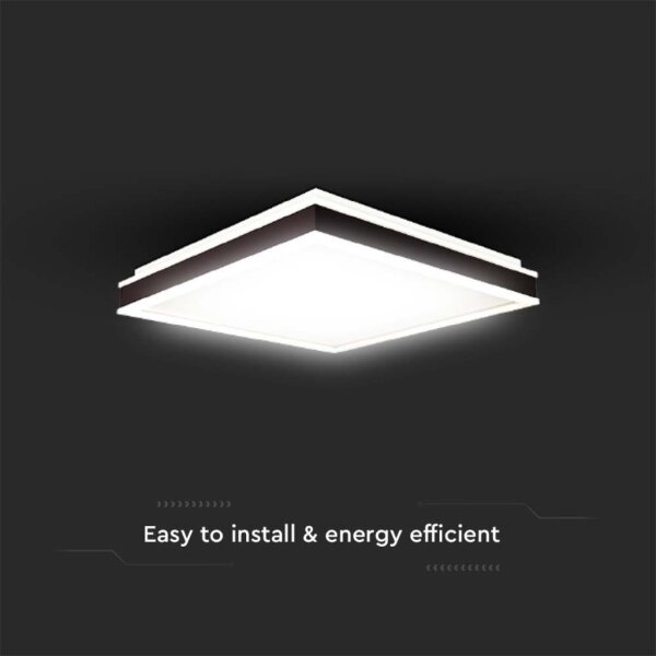 LED Stropné svietidlo LED/18W/230V 4000K 35x35 cm čierna