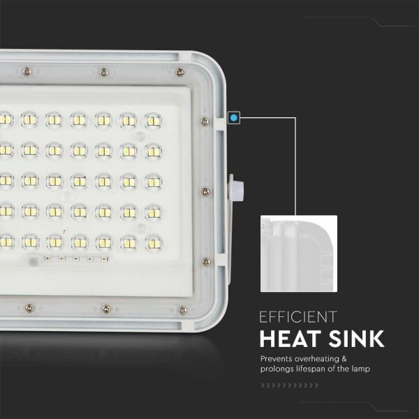 LED Vonkajší solárny reflektor LED/6W/3,2V IP65 6400K biela + DO