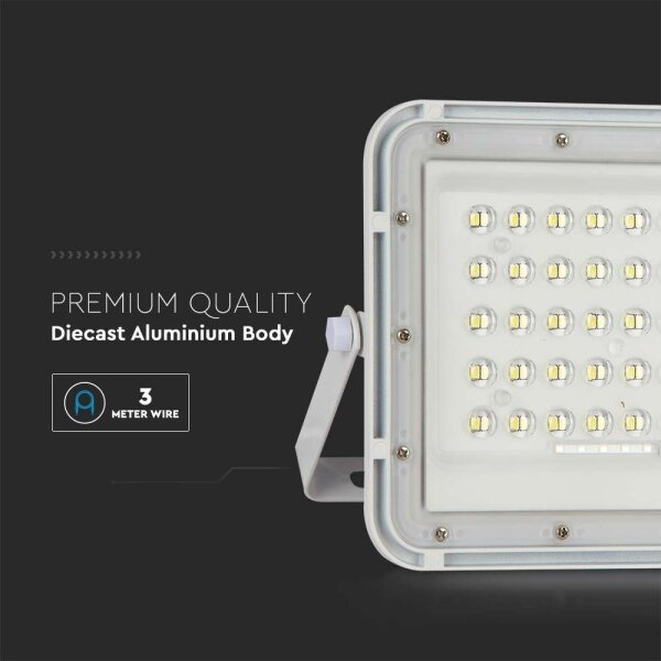 LED Vonkajší solárny reflektor LED/6W/3,2V IP65 6400K biela + DO
