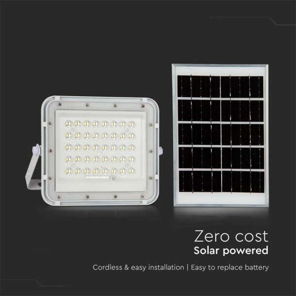 LED Vonkajší solárny reflektor LED/6W/3,2V IP65 6400K biela + DO