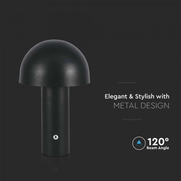 LED Stmievateľná dobíjacia stolná lampa LED/1W/5V 3000-6000K 1800 mAh čierna