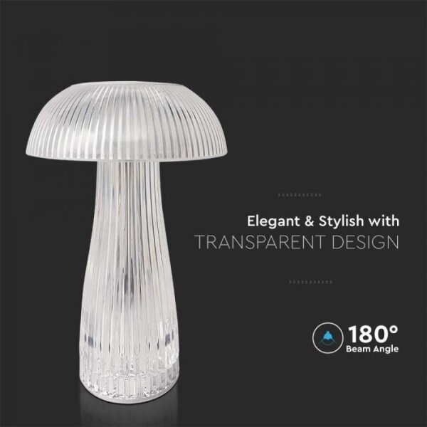 LED Stmievateľná dobíjacia stolná lampa LED/1W/5V 3000-6000K 1800 mAh číra
