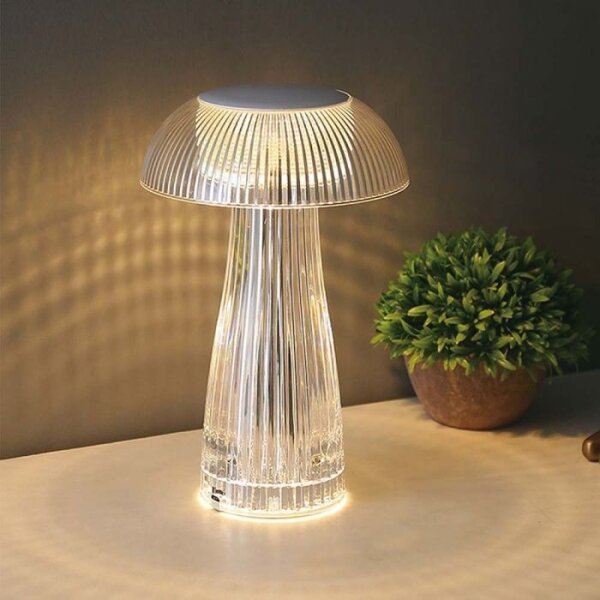 LED Stmievateľná dobíjacia stolná lampa LED/1W/5V 3000-6000K 1800 mAh číra
