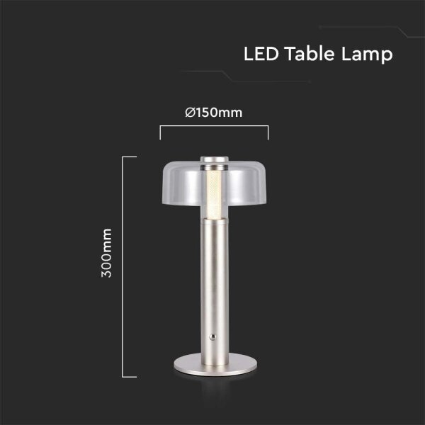 LED Stmievateľná dobíjacia stolná lampa LED/1W/5V 3000K 1800 mAh zlatá