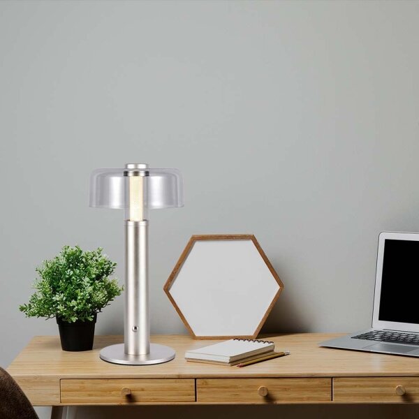 LED Stmievateľná dobíjacia stolná lampa LED/1W/5V 3000K 1800 mAh zlatá