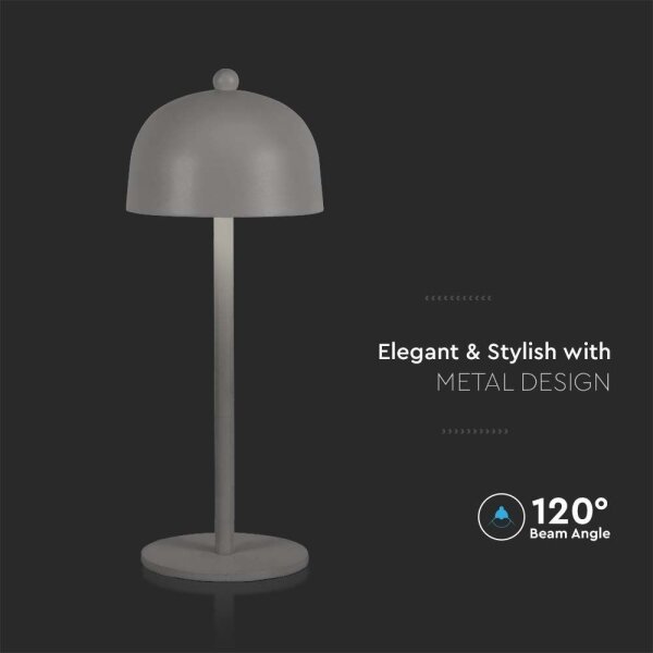 LED stmievateľná dobíjacia stolná lampa LED/1W/5V 3000-6000K 1800 mAh sivá