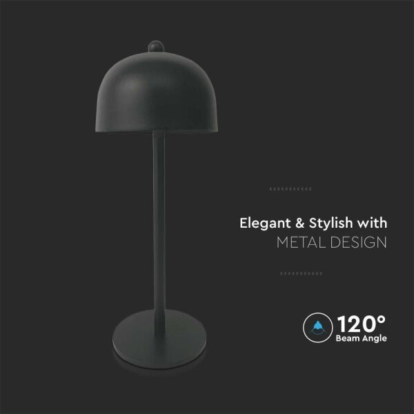 LED Stmievateľná dobíjacia stolná lampa LED/1W/5V 3000-6000K 1800 mAh čierna