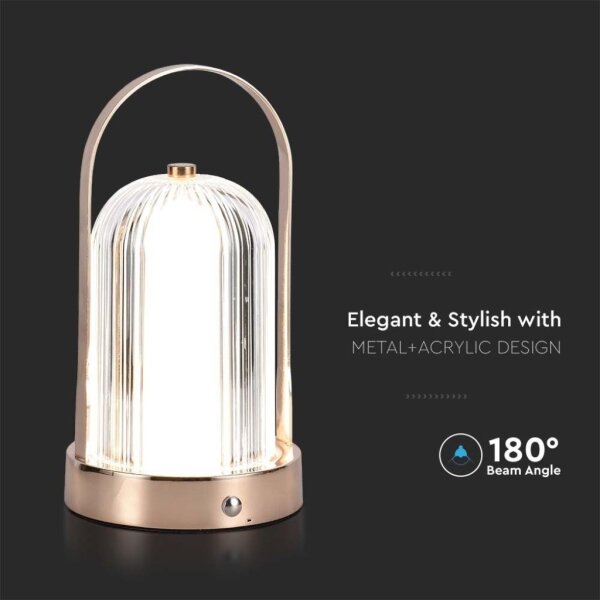 LED Stmievateľná stolná lampa LED/1W/5V 3000-6000K 1800 mAh meď