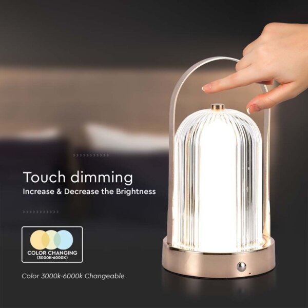 LED Stmievateľná stolná lampa LED/1W/5V 3000-6000K 1800 mAh meď