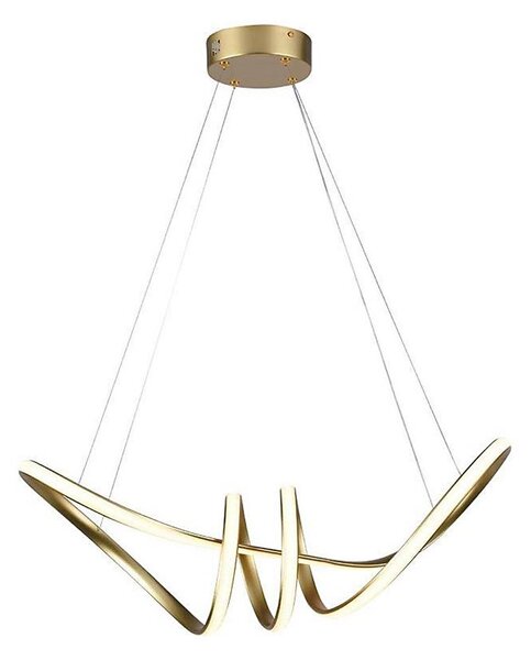 LED Luster na lanku LED/24W/230V 3000K zlatá