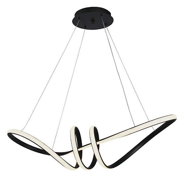 LED Luster na lanku LED/24W/230V 3000K čierna