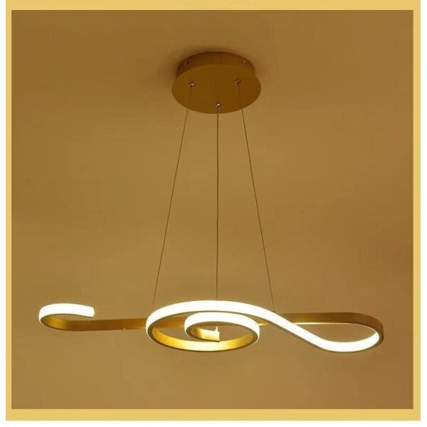 LED Luster na lanku LED/18W/230V 3000K zlatá