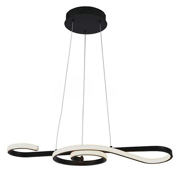 LED Luster na lanku LED/18W/230V 3000K čierna