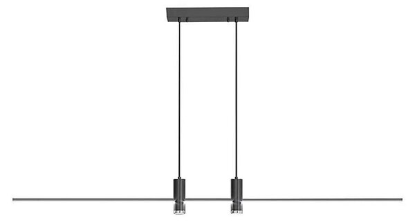 LED Luster na lanku LED/19W/230V 4000K čierna