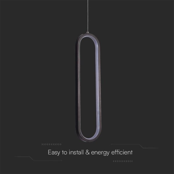 LED Luster na lanku LED/13W/230V 3000K čierna