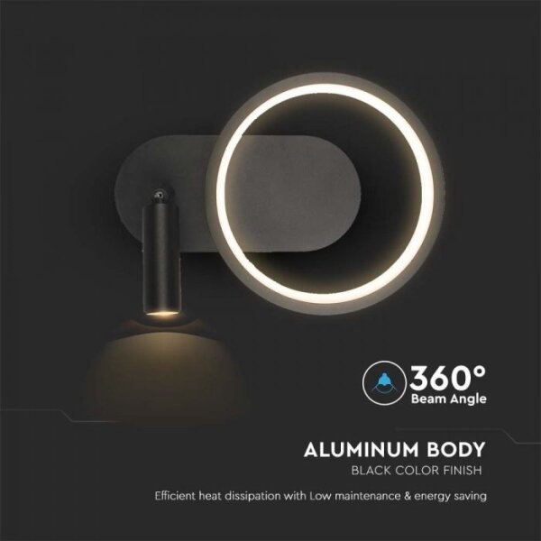 LED Nástenné svietidlo LED/14W/230V 4000K čierna