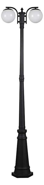 Vonkajšia lampa 2xE27/60W/230V IP44 199 cm čierna