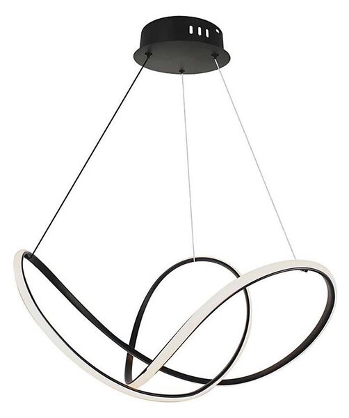 LED Stmievateľný luster na lanku LED/50W/230V 3000K čierna