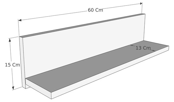 Kalune Design Sada 2 ks nástenných políc BLACK čierna/atlantická borovica