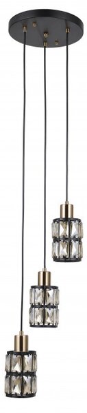 Italux PND-44236-3-BK-GD závesné stropné svietidlo Menfi | 3x40W E27