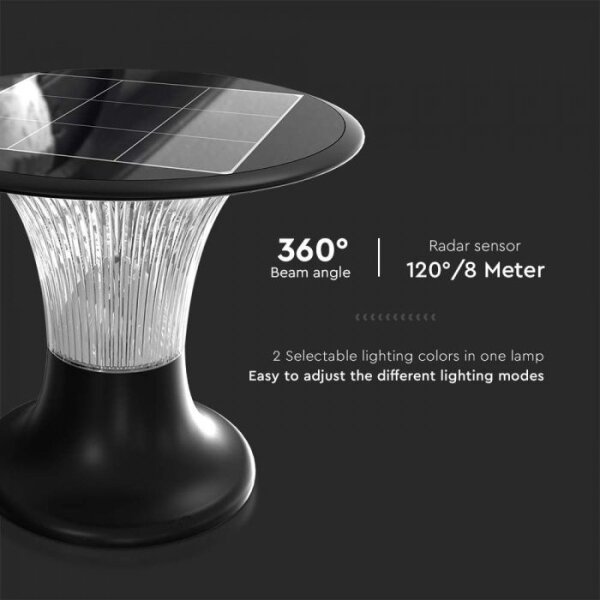 LED solárna lampa so senzorom LED/15W/3,2V 4000K/6000K IP65 6000 mAh