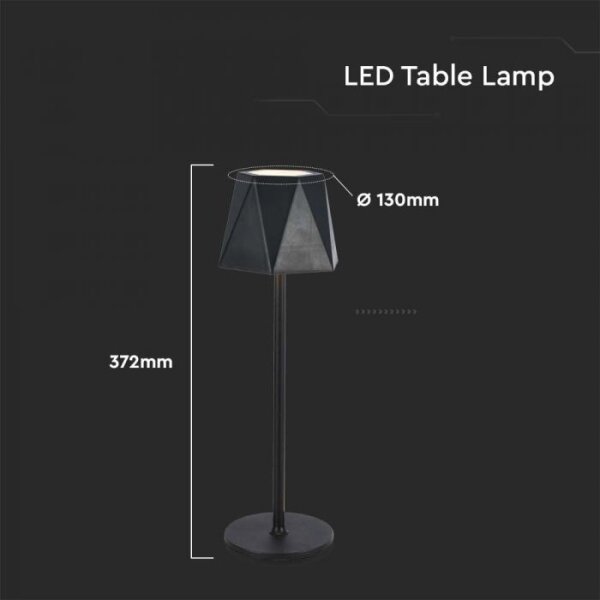 LED Stmievateľná dobíjacia stolná lampa LED/4W/5V 3000-6000K 1800 mAh čierna