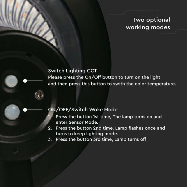 LED Solárna lampa so senzorom LED/15W/3,2V 4000K/6000K IP65 6000 mAh