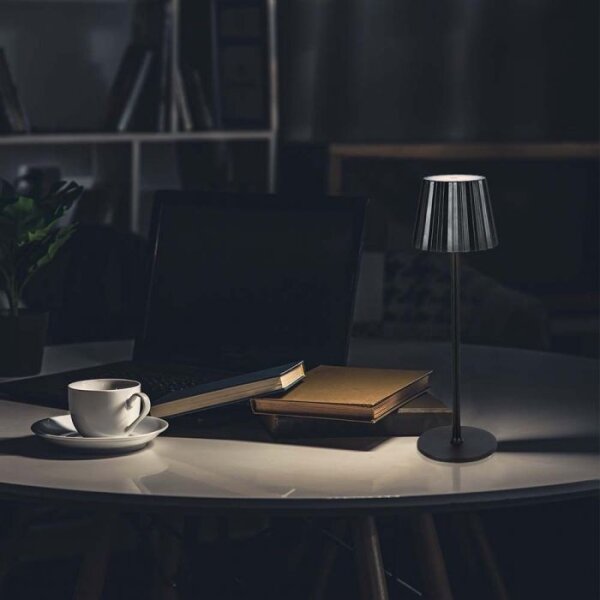 LED stmievateľná dobíjacia stolná lampa LED/4W/5V 3000-6000K 1800 mAh čierna
