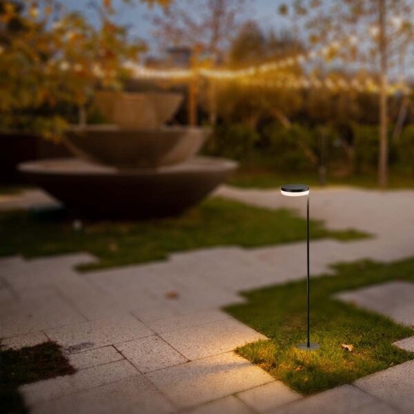 LED Vonkajšia solárna lampa LED/2W/3,7V 3000K IP54 2000 mAh čierna