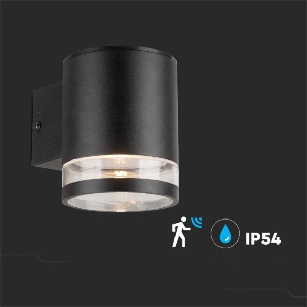 LED vonkajšie solárne nástenné svietidlo so senzorom LED/1W/3,7V 3000K IP54 čier