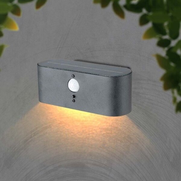LED vonkajšie solárne nástenné svietidlo so senzorom LED/2,5W/3,7V 3000K IP54