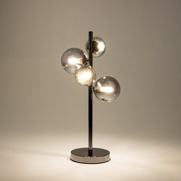 Brilagi - LED stolná lampa MILLA 4xG9/3W/230V čierny chróm/dymová