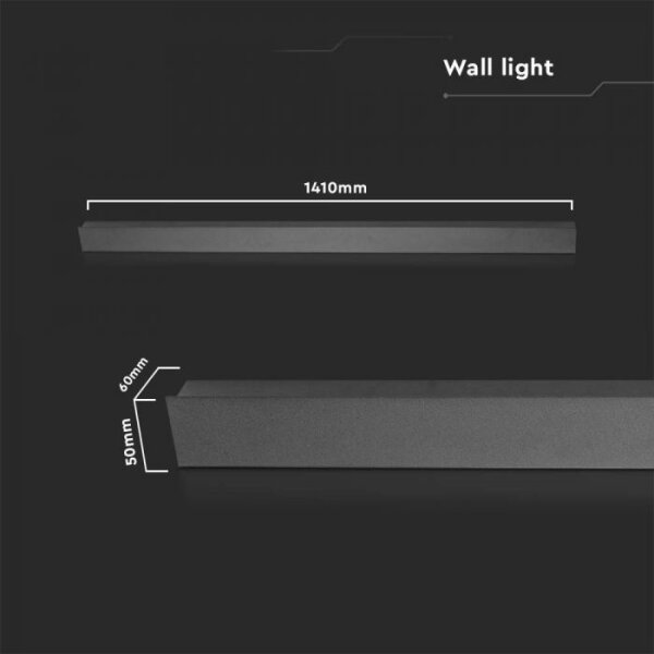 LED vonkajšie nástenné svietidlo LED/23W/230V 4000K IP65 141 cm antracit